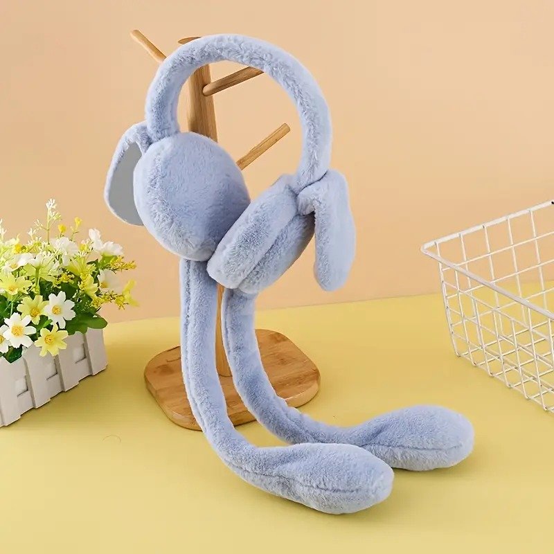 Cute Bunny Ear Winter Cap with Plush Ear Muffs - Image 2