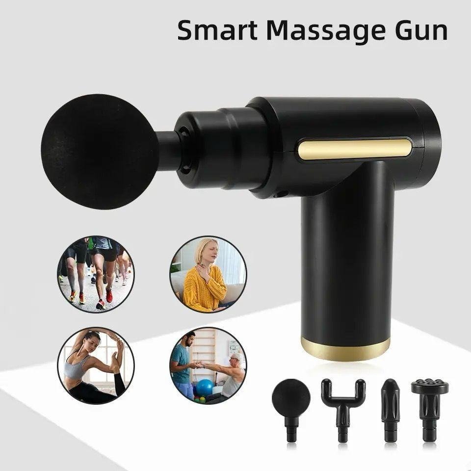 4-in-1 Massage Gun | Deep Tissue Percussion Massager with 4 Attachments | Handheld Electric Muscle Therapy Device - Image 4