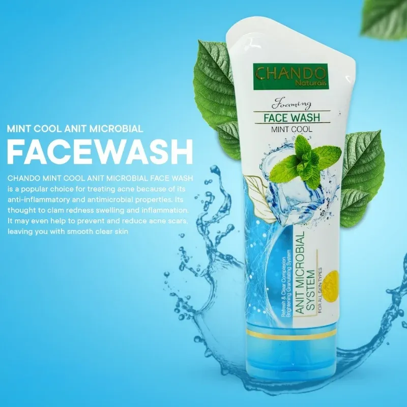 CHANDO Naturals Foaming Face Wash Mint Cool – Anti-Microbial Daily Cleanser for Oily & - Image 4