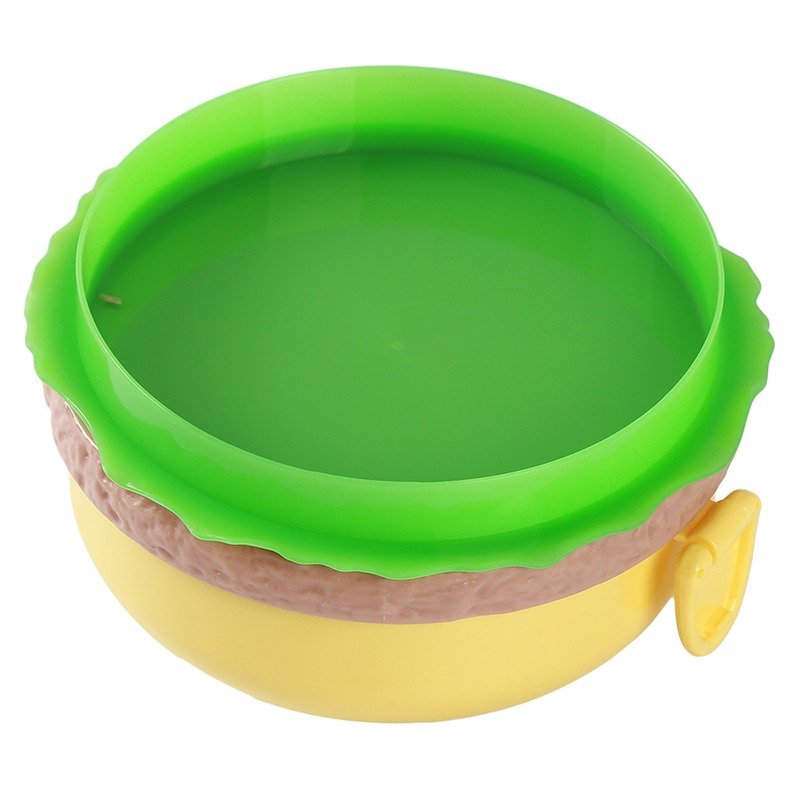 Lunch Box For Kids Burger Hamburger Shaped Multi Layer 6x3.5 Inches Multicolor Portable Food - Image 3