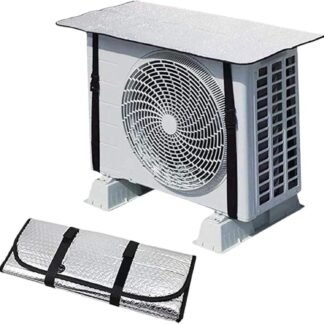 AC Outdoor Unit Sunshade Cover – Silver Foil Reflective Heat Shield & Dust Protector for Air Conditioner External Units | With Clip