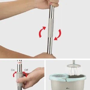 360° Rotating Head Mops with Bucket Mob Deep-cleaning magic mop-microfiber mop - Image 6