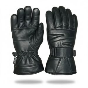 Men's Genuine Sheep Leather Winter Gloves – Black