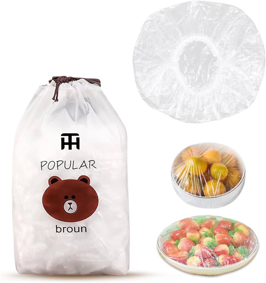 Combo Deal Disposable Food Cover Plastic Wrap 100 Pcs + 2 Pcs Dishwashing Rug - Image 3