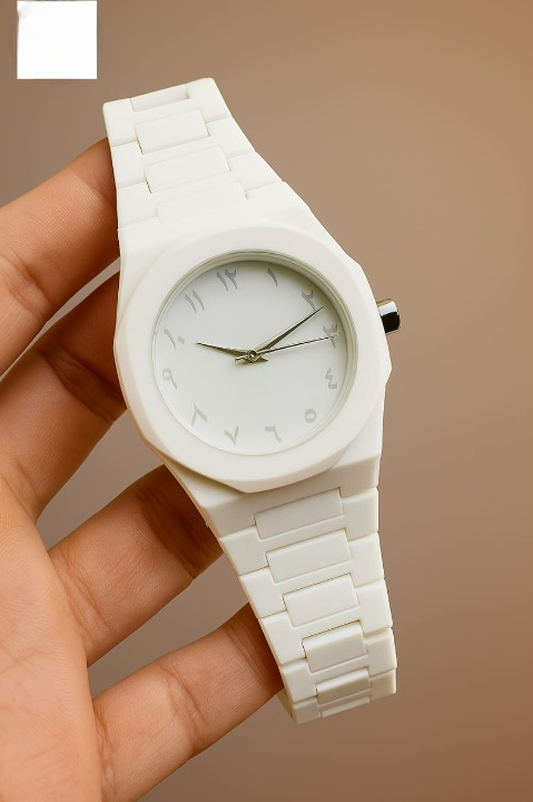 Full White Aura Watch Stylish Design Compact Build Perfect Choice For Daily Use And Fashion Needs (Without Box) - Image 4