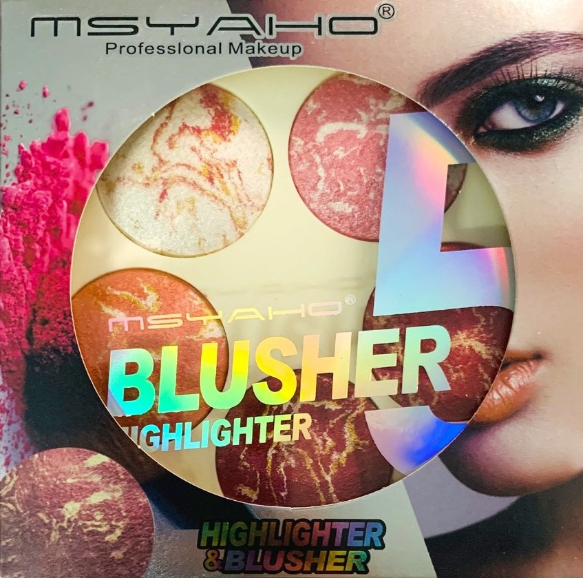5-in-1 MSYAHO Professional Makeup Palette – 3D Highlighter, Blusher, Contour, Bronzer &