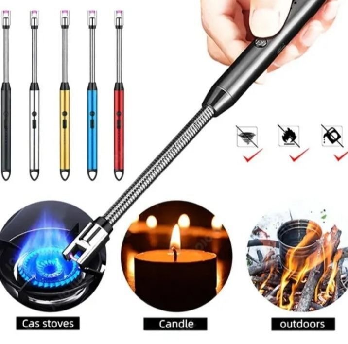 360° Outdoor Kitchen Lighter – USB Rechargeable Electronic Arc Lighter with Flexible Neck, Safety Lock, Windproof & Eco-Friendly Design (Random Colors) - Image 2
