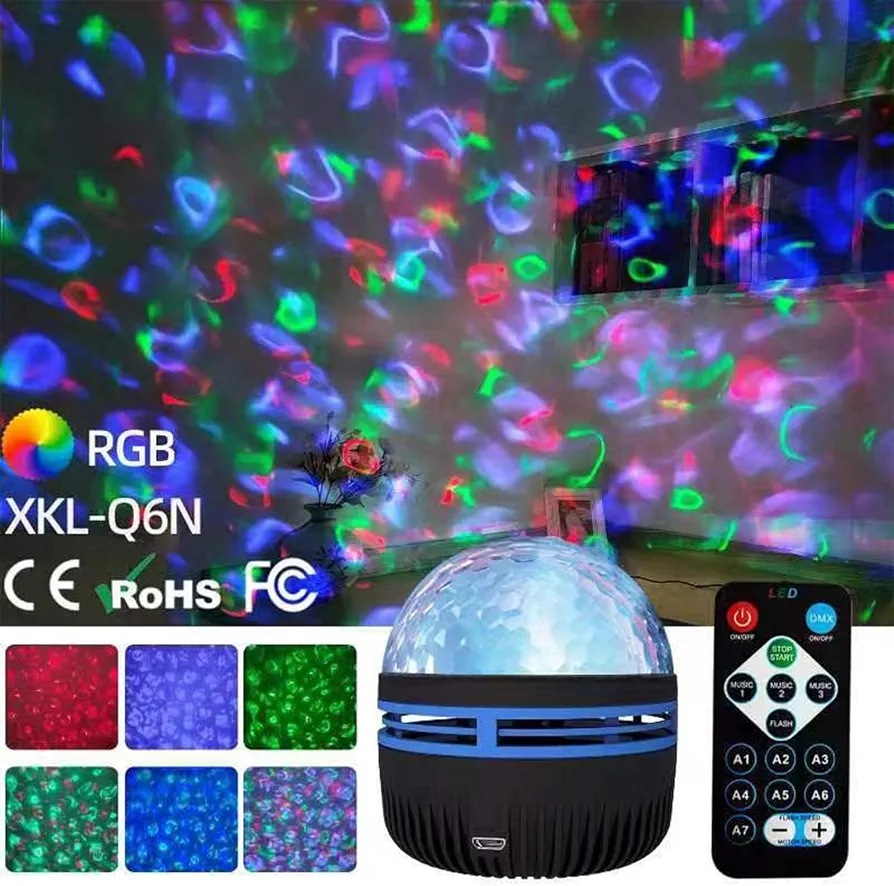 XKL-Q6N RGB LED Projector Light - Galaxy & Party Effect - Image 2