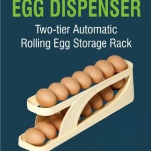 15 Egg Storage Box Rolling Design Space Saving PP Refrigerator Organizer Multi Layer Egg Holder (Random Color)
