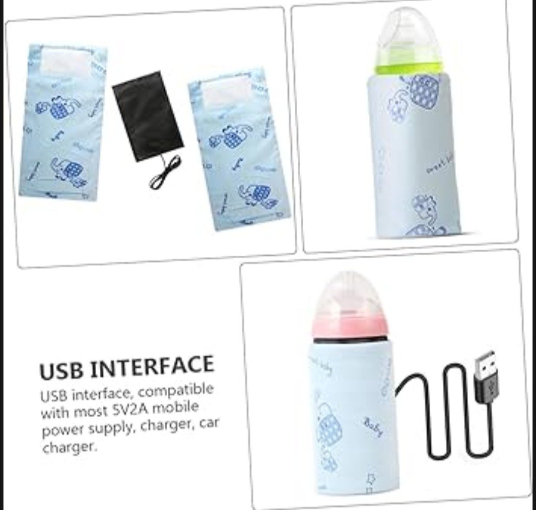 Portable USB Baby Bottle Warmer – Universal Insulated Milk Heater Sleeve for Travel and Home Use (Without Feeder) - Image 3
