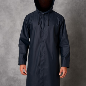 Premium Waterproof Long Raincoat with Adjustable Hood – Unisex Outdoor Protection (Random
