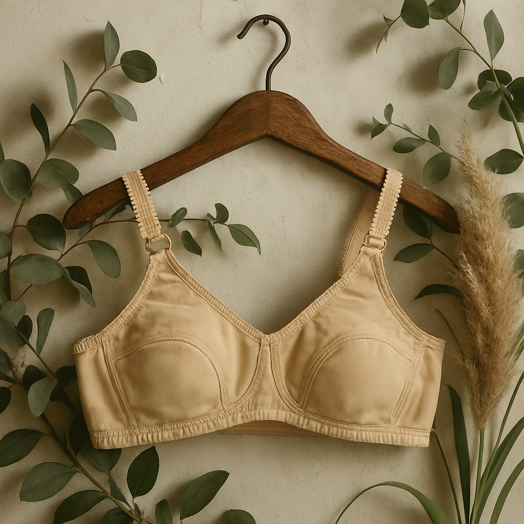 Cotton Plain Non-Padded Bra – Lightweight, Comfortable Everyday Wear (Sizes 32–42, Beige) - Image 4