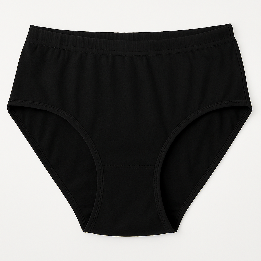 Malai Soft Fabric Underwear for Women – High Quality, Comfortable & Lightweight Everyday Panty in Black, Sizes S, M, L