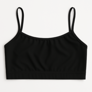Teenagers’ Malai Non-Padded Bra – Soft, Lightweight & Comfortable Everyday Wear Lingerie, Plain Design in Black, Sizes 28, 30, 32