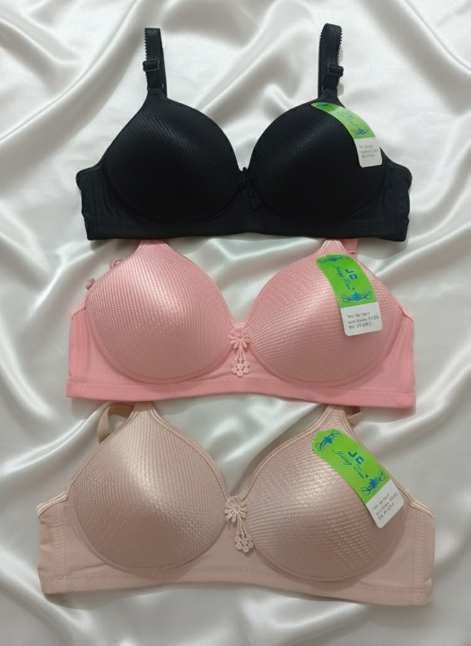 Jersey Sequins Padded Bra – Stylish, Comfortable & Lightweight Everyday Wear | Sizes 36 38 40, Cups A B C (Random Color) - Image 5