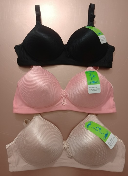 Jersey Sequins Padded Bra – Stylish, Comfortable & Lightweight Everyday Wear | Sizes 36 38 40, Cups A B C (Random Color) - Image 4