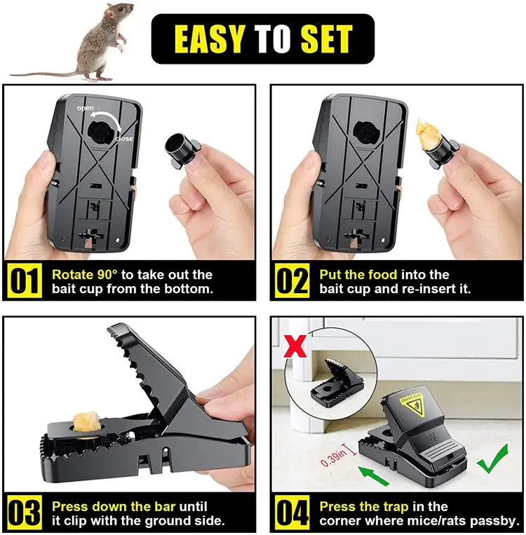Heavy Duty Plastic Mouse Trap | Reuseable Mouse Catcher - Image 3