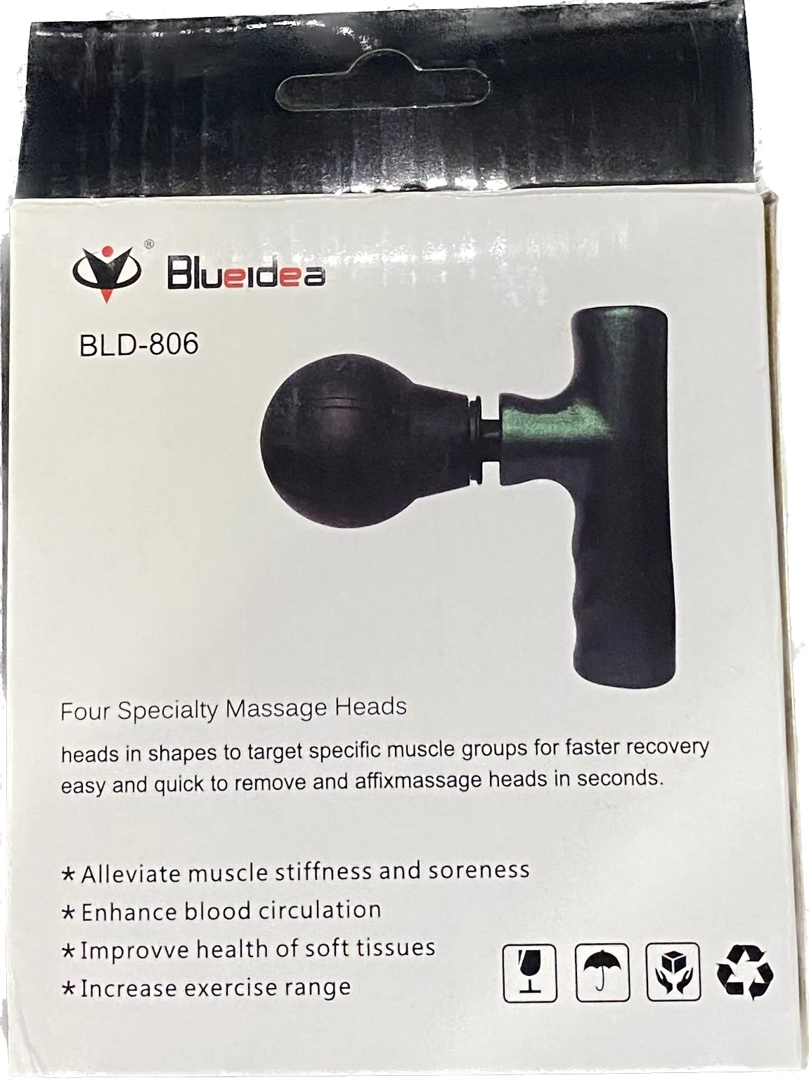 Black Mini Facial Gun – Portable Deep Muscle & Face Massager for Gym and Home Use - Image 4