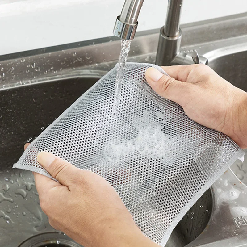Combo Deal Disposable Food Cover Plastic Wrap 100 Pcs + 2 Pcs Dishwashing Rug - Image 7