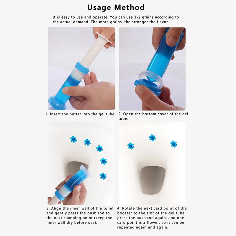 Toilet Cleaning Stamp Gel Toilet Injection Gel Flower Bathroom Cleaner Toilet Gel (random - Image 7
