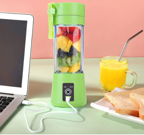 Portable Mini 6 blade Juicer blender | Outdoor Juicing Cup (380ml) - Rechargeable (Random Color) - Image 3