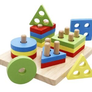 Lewo Wooden Puzzle Toddler Toys Shapes