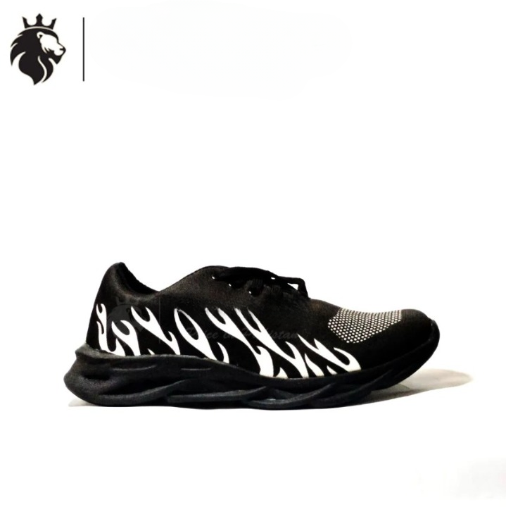 Men's Rubber Comfortable Joggers – White Fire - Image 4