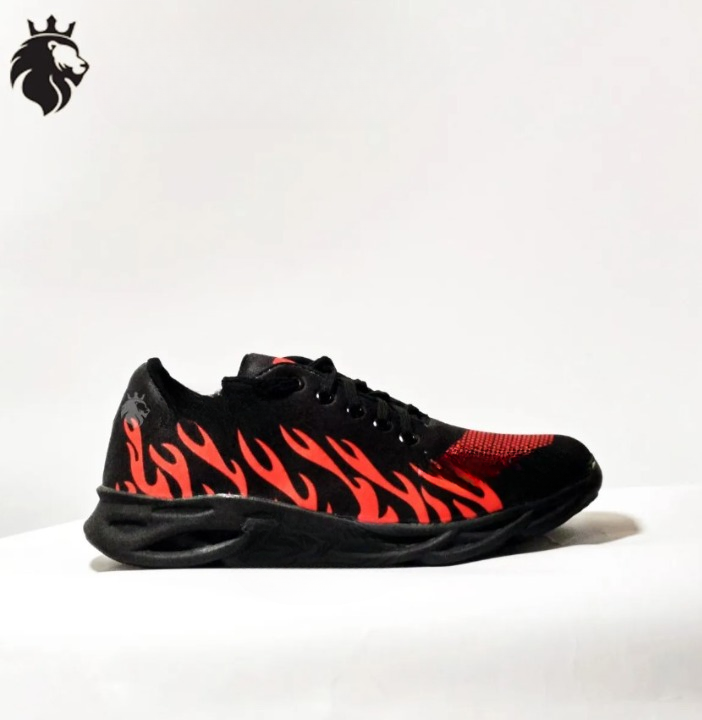 Men's Rubber Comfortable Joggers – Red Fire - Image 4