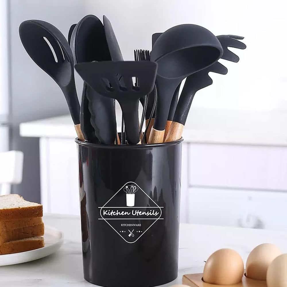 12 Pcs Silicone Cooking Utensils Kitchen Utensil Set (Random Color) - Image 19