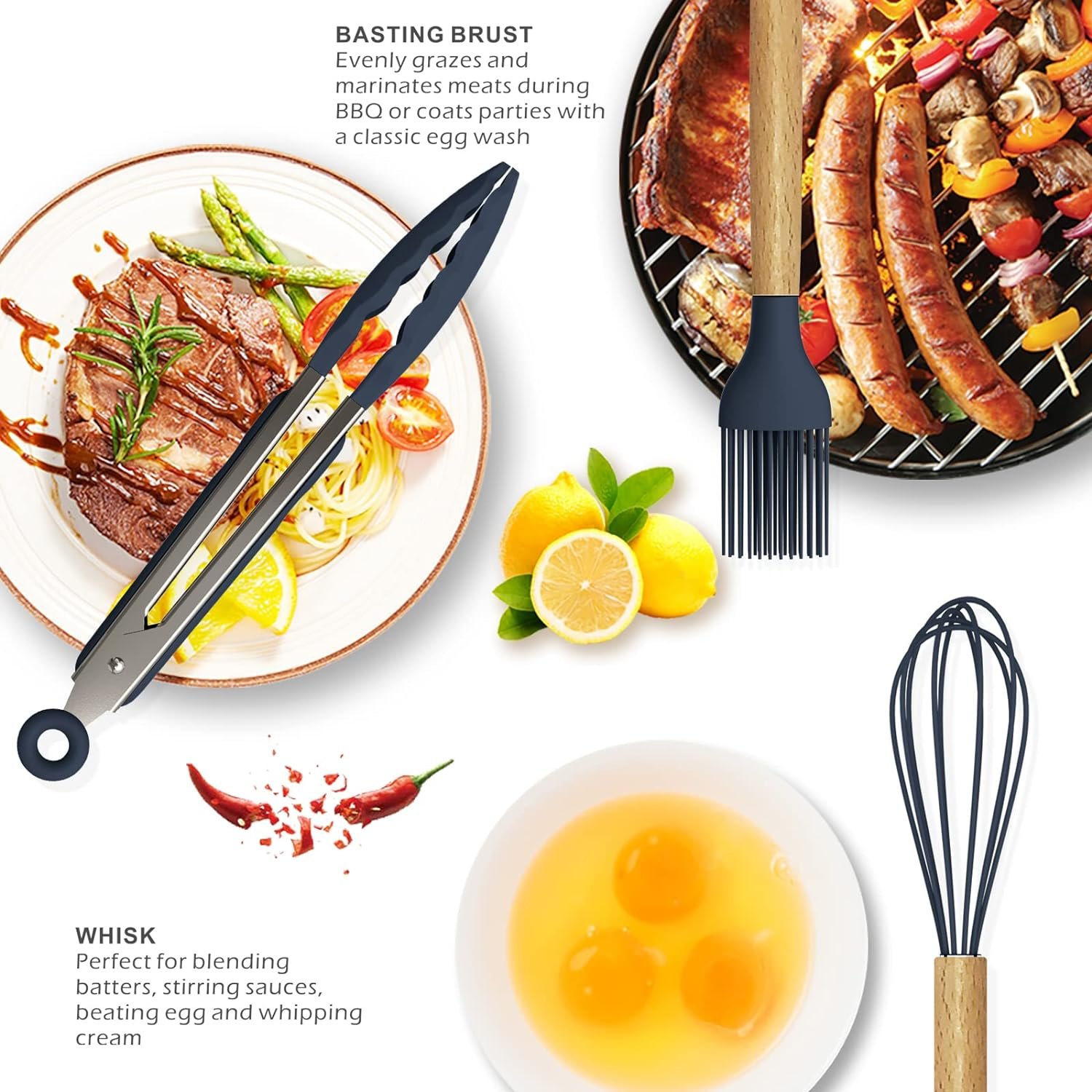 12 Pcs Silicone Cooking Utensils Kitchen Utensil Set (Random Color) - Image 5
