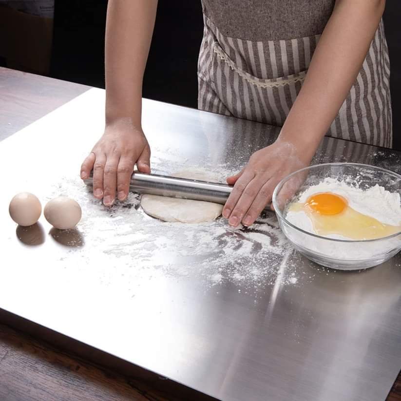 Stainless Steel Cutting Board! 🔪✨ Durable, hygienic, and easy to clean—perfect for all your chopping needs. A must-have for any chef! - Size: 41x33Cm