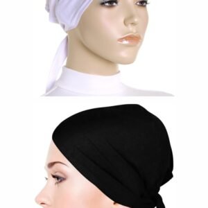 Pack of 2 inner hijab cap Muslim Inner Hijab Cap / Muslim Women Plain Hat Islamic Inner Caps