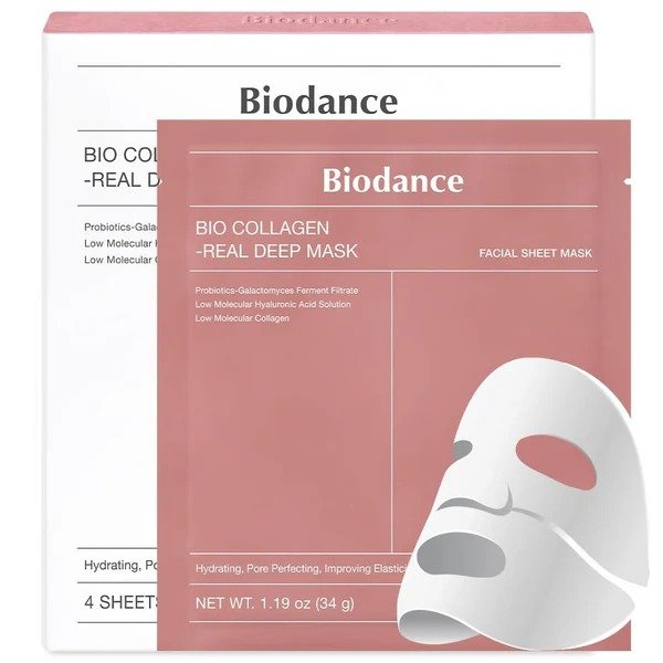 1 Pc Bio-Collagen Real Deep Mask, Hydrating Over Night, Facial Sheet Mask, Pore Minimising, - Image 6