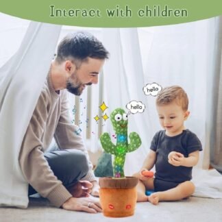 Rechargeable Cute Dancing Cactus Toy for Kids | Talking Dancing Shaking & Talk Back with Lights | Happy Birthday Gift (With Box)