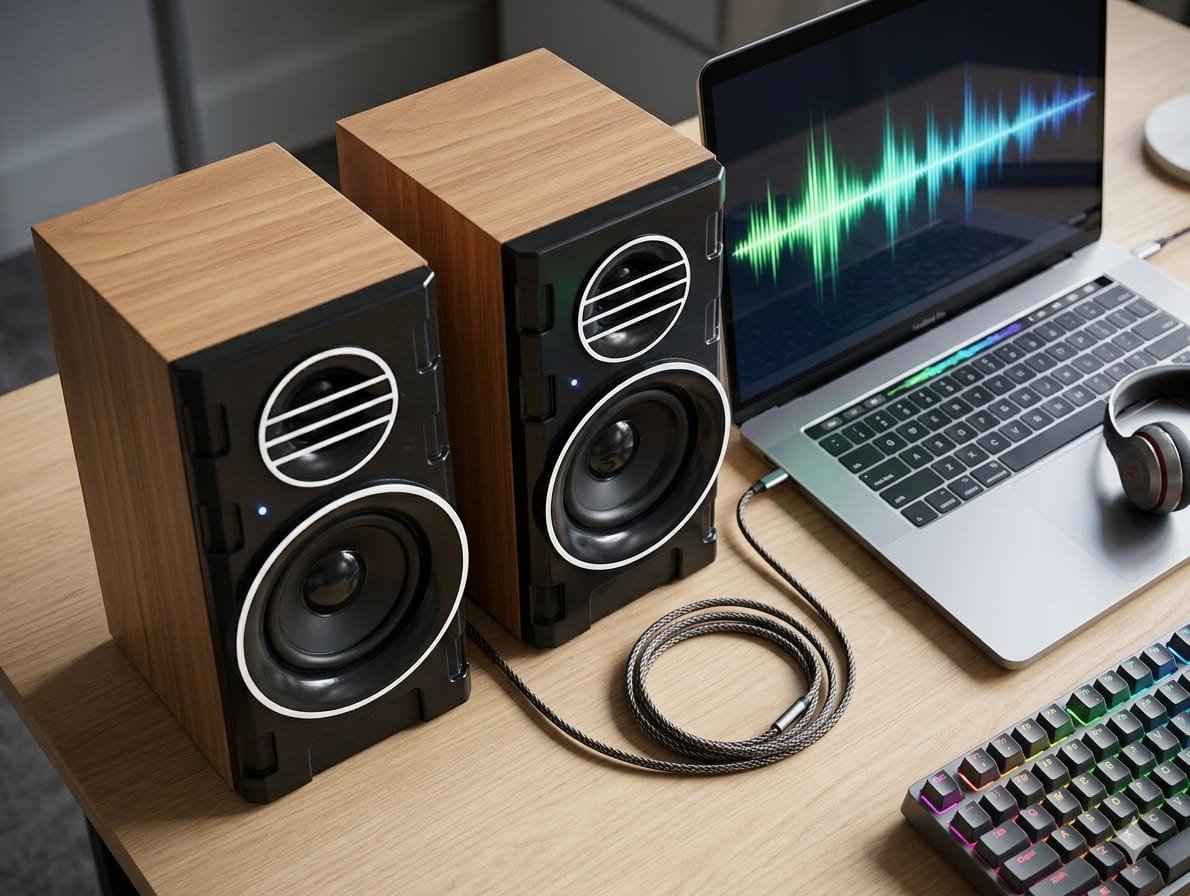 FT-2031 Subwoofer Pairs Speaker Premium Sound USB Powered for Laptop, Mobile & Computer - Set - Image 3