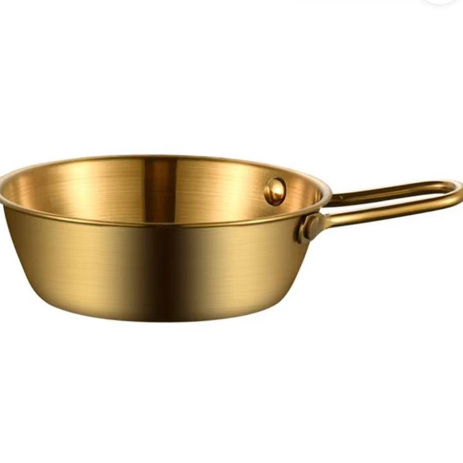 Mini Golden Stainless Steel Sauce Pan Multipurpose Kitchen Cooking Pot - Premium Cookware - Image 2