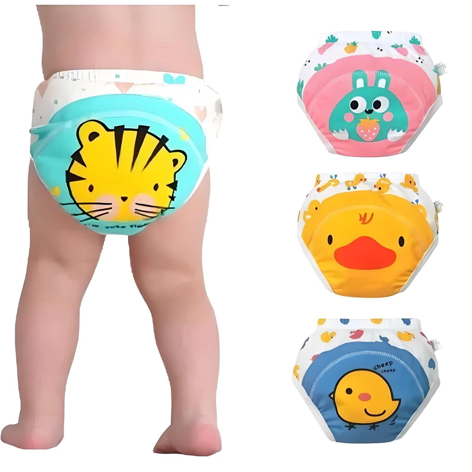 Kids Reusable Baby Diaper And Training Pants Soft Comfortable Washable For Daily Use (Random Color) - Image 3