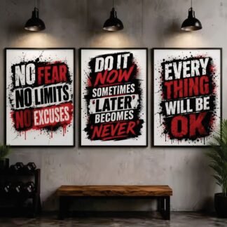 Set of 3 Premium Wall Art Photo Tiles – Modern Home Decor Sets 8x11