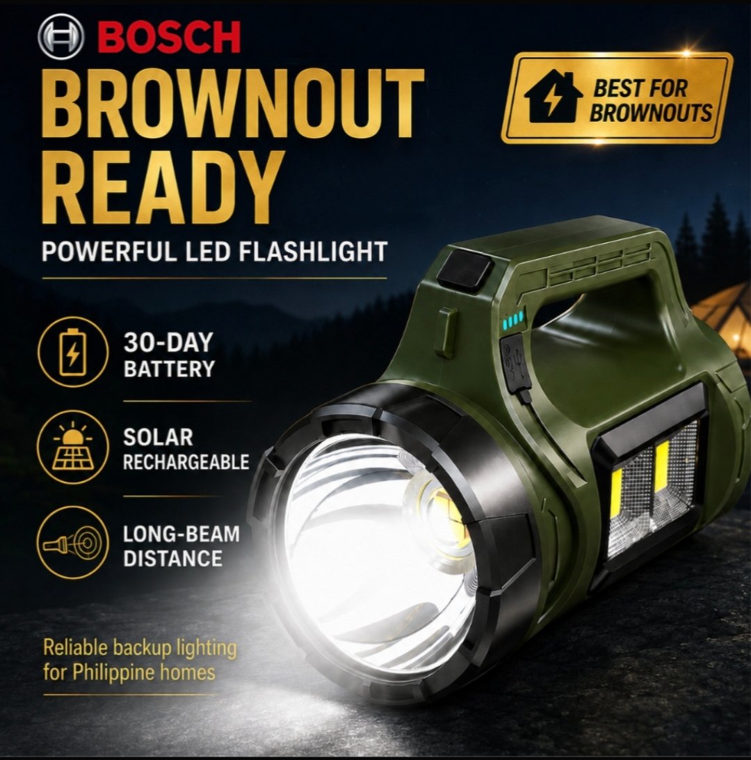 Solar Searchlight flashlight rechargeable heavyduty original flashlight waterproof Search light long range Handheld Flashlight Spotlight Portable Lantern cob light led flashlight heavy duty torch light powerful japan original emergency light torchlight - Image 3