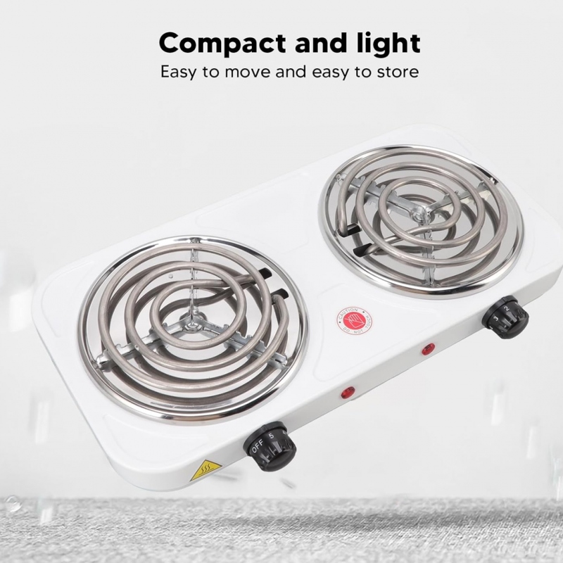 Double Electric Stove | Dual Hot Plate Cooker | Twin Coil Electric Cooking Stove - Image 5