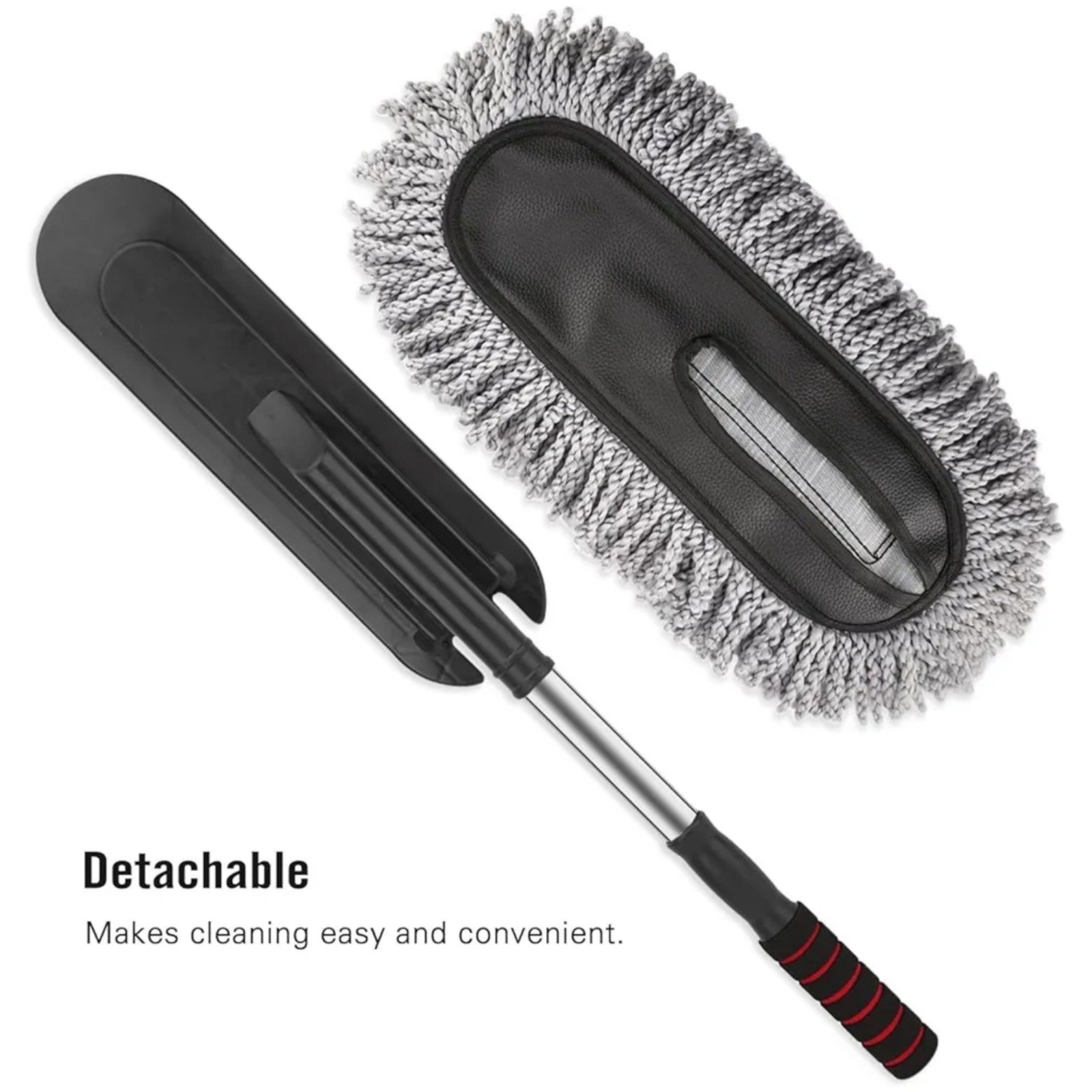 Car Wash Cleaning Brush Duster Dust Wax Mop Microfiber Telescoping Tool For Vehicle Exterior And Interior Cleaning - Image 4