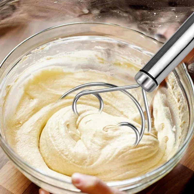 Manual Non Stick Steel Flour Cream Mixer Beater - Image 5