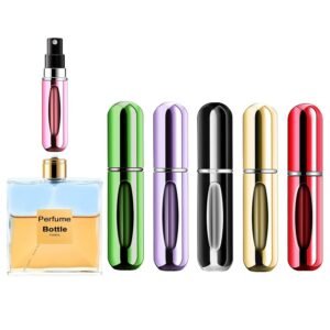 Portable Refillable Perfume Atomizer Spray Bottle - Travel Accessory Designed For Fragrance Storage And Daily Grooming Routine - 5ml (Random Color)