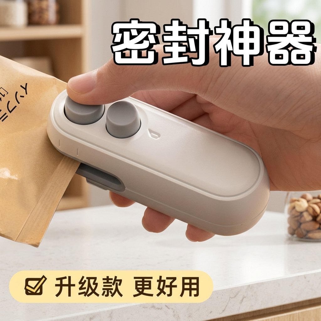 Portable Mini Bag Sealer & Cutter – 2-in-1 Handheld Heat Sealing Machine for Food Bags - Image 2