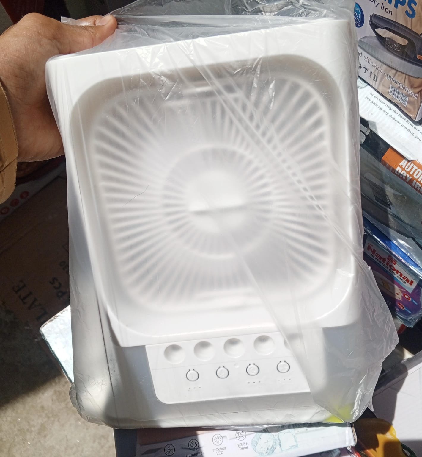 Multi-Function Portable Desktop Air Cooler Fan – High-Velocity Cooling with LED Lighting, - Image 7