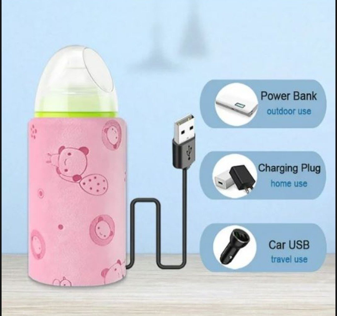 Portable USB Baby Bottle Warmer – Universal Insulated Milk Heater Sleeve for Travel and Home Use (Without Feeder) - Image 2