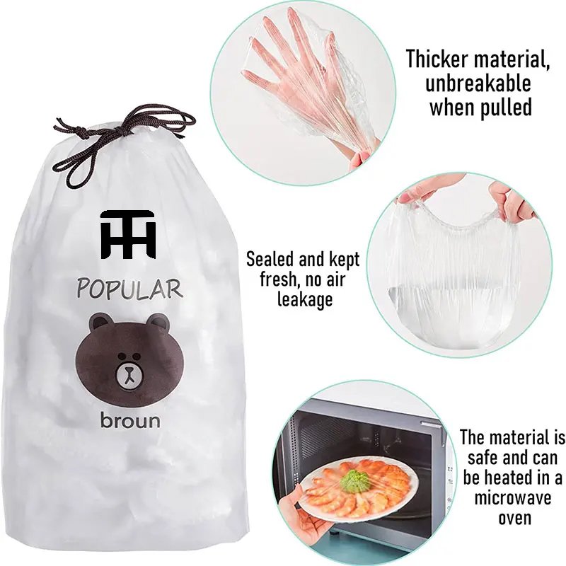 Combo Deal Disposable Food Cover Plastic Wrap 100 Pcs + 2 Pcs Dishwashing Rug - Image 4