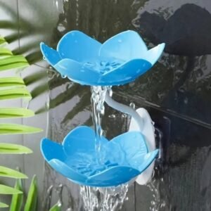 Multicolor Lotus Flower Soap Holder, Double Layer Wall-Mounted, No-Drill with Drainage, (Random Color)