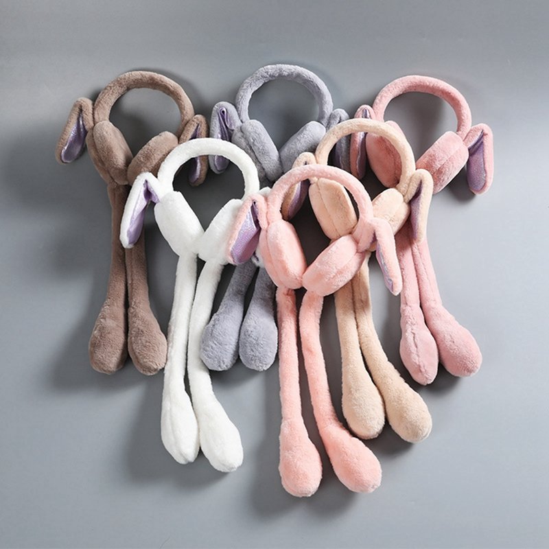 Cute Bunny Ear Winter Cap with Plush Ear Muffs - Image 4