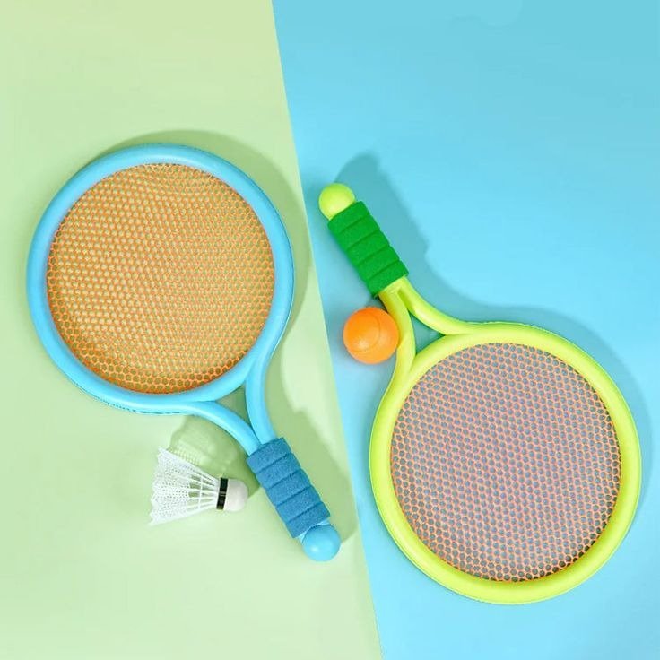 Kids Badminton & Tennis Racket Set – Easy-To-Handle Outdoor Sports Toy With 2 Rackets, 1 Ball, (Random Color) - Image 4